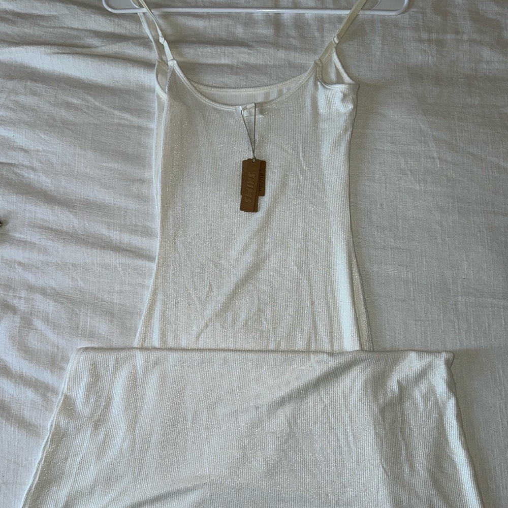 Skims maxi slip dress in marble